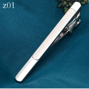 New Simple Metal Silver Tie Clip For Men Wedding Necktie Tie Clasp Clip Gentleman Tie Bar Crystal Tie Pin For Mens Gift