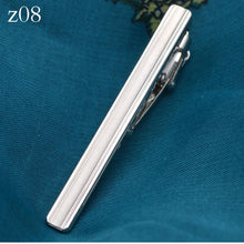 Load image into Gallery viewer, New Simple Metal Silver Tie Clip For Men Wedding Necktie Tie Clasp Clip Gentleman Tie Bar Crystal Tie Pin For Mens Gift