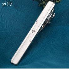 Load image into Gallery viewer, New Simple Metal Silver Tie Clip For Men Wedding Necktie Tie Clasp Clip Gentleman Tie Bar Crystal Tie Pin For Mens Gift